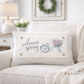 PILLOW ONLY (with fluffy insert): Farmhouse Gray/White Ticking Stripes: RECTANGLE GRAY/WHITE STRIPES TICKING  PILLOW (with insert)