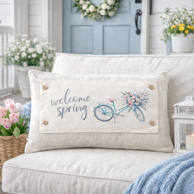 PILLOW ONLY (with fluffy insert): Farmhouse Gray/White Ticking Stripes: RECTANGLE GRAY/WHITE STRIPES TICKING  PILLOW (with insert)