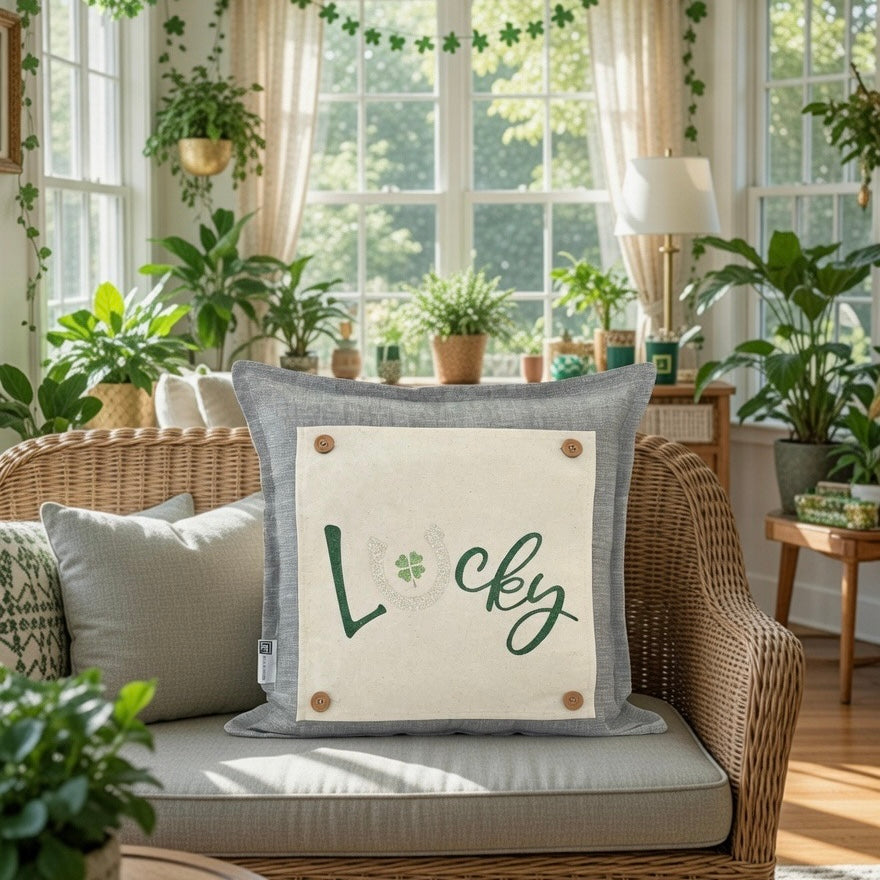 GLITTER PANEL ONLY: SQUARE, Irish Kisses & Shamrock Wishes; Spring St. Patrick's Day, SQUARE GLITTER LUCKY