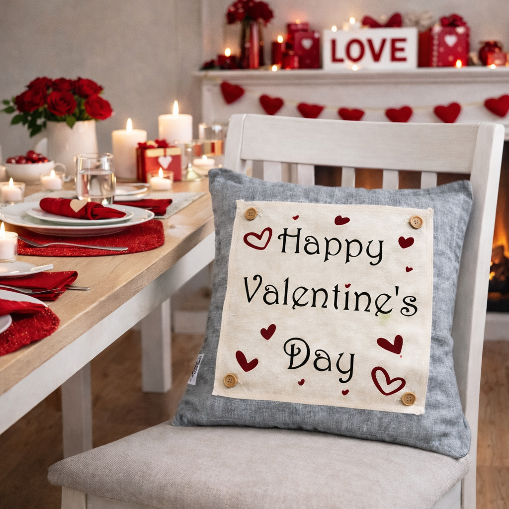 GLITTER PANEL ONLY:  SQUARE Glitter Holiday Panel: Winter, Cherry Pink, Love, Spouse, Partner; SQUARE PINK HAPPY VALENTINE'S DAY