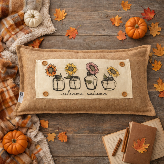 PANEL ONLY: RECTANGLE Autumn , Fall; SUNFLOWERS