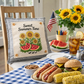 PANEL ONLY: SQUARE Entry, Garden, Between Holidays, House Warming, Host, sunflowers, watermelon, Summer; SWEET SUMMER TIME