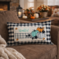 PANEL ONLY: RECTANGLE for throw pillow Autumn Thanksgiving Pumpkins Cider Bless Gratitude Gingham THANKFUL PUMPKIN