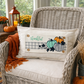 PANEL ONLY: RECTANGLE for throw pillow Autumn Thanksgiving Pumpkins Cider Bless Gratitude Gingham THANKFUL PUMPKIN