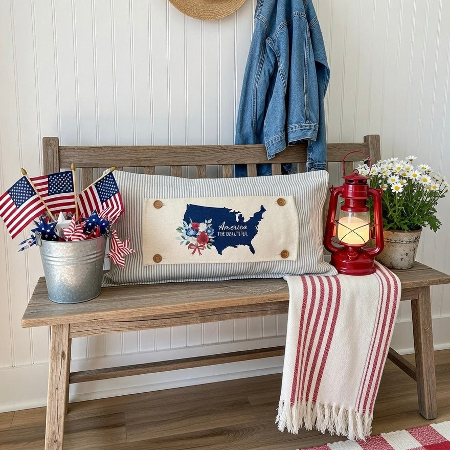 Bundle Deal: Summer Bundle (4 pack) SAVE!!!:HELLO CHERRY, OLD GLORY, USA MAP, HOME SWEET HOME
