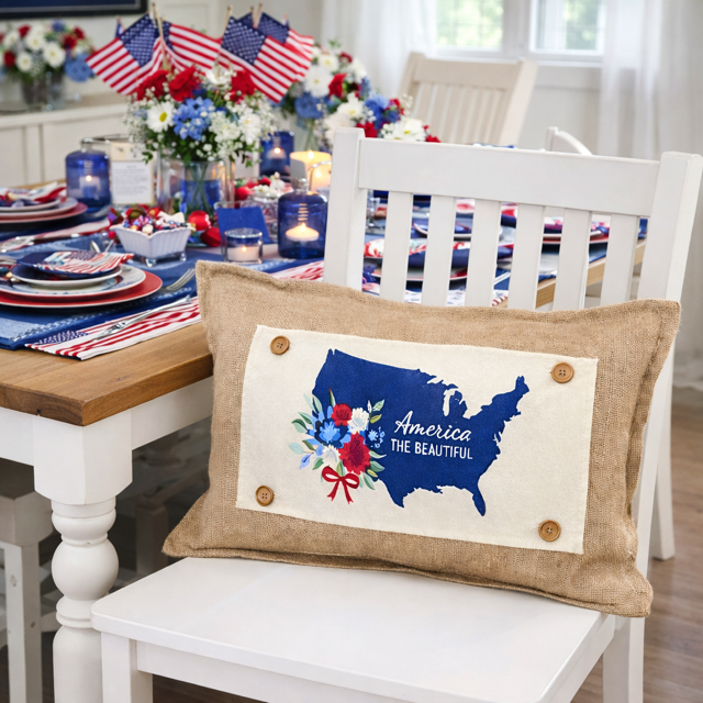 Bundle Deal: Summer Bundle (4 pack) SAVE!!!:HELLO CHERRY, OLD GLORY, USA MAP, HOME SWEET HOME