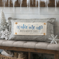 PILLOW ONLY (with fluffy insert): Galvinized Charcoal/Cream Farm Stripes: RECTANGLE CREAM/ DARK CHARCOALSTRIPES PILLOW (with insert)