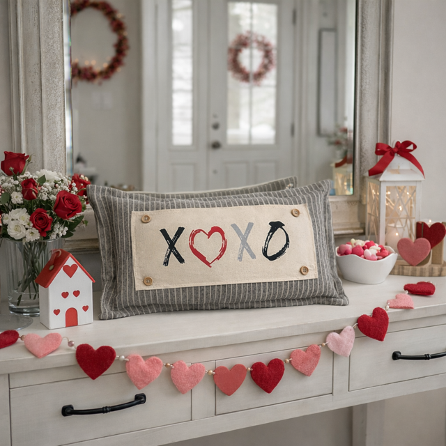 NEW! WINTER BUNDLE 26:  3 seasons +BURLAP pillow: LUCKY, XOXO, DEER