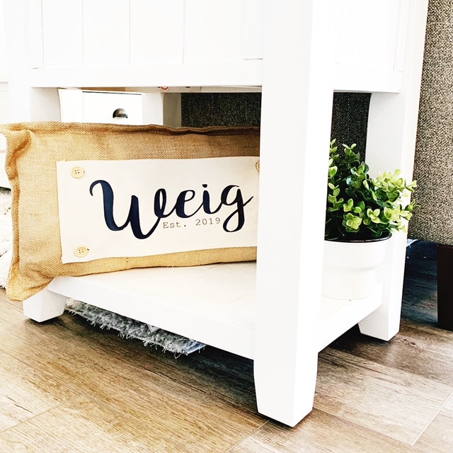 NEW! Custom FALL Wedding Gift Bundle:  3 seasons + CHARCOAL/GALVINIZED STRIPES pillow + custom last name panel & TRACTOR / SLEIGH RIDES / CUSTOM LAST NAME PANEL