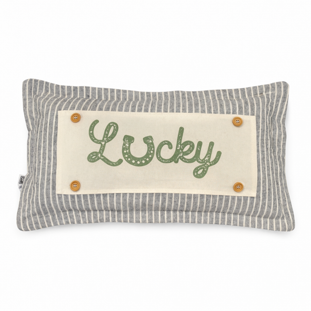 PANEL ONLY: RECTANGLE Holiday Spring, St. Patrick's Day, March 17th Leprechaun, Horse Shoe, Green, Irish, VINTAGE WORN LUCKY