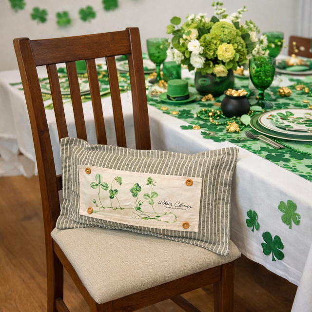 NEW!WINTER 26 Bundle:  3 seasons +BOHO pillow: WHITE CLOVER, BE MY VALENTINE, DEER