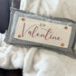 NEW! Custom WINTER Wedding Gift Bundle:  GRAY TICKING STRIPE pillow + custom last name, EVERGREENS / BE MY VALENTINE / CUSTOM PANEL