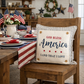 PANEL ONLY: SQUARE patriotic, Americana, home of the brave, 4th of July, blue and red, LAND THAT I LOVE