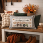 PANEL ONLY: RECTANGLE Autumn Fall Leaf Leaves White Pumpkin Patch Farm Hay Wagon CORN FIELD TRACTOR