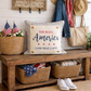 PANEL ONLY: SQUARE patriotic, Americana, home of the brave, 4th of July, blue and red, LAND THAT I LOVE