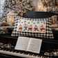 NEW! CUSTOM WINTER WEDDING BUNDLE 26:  3 seasons + GINGHAM/BUFFALO CHECK throw pillow: SNOWMAN SCARVES / XOXO / CARROT PATCH / CUSTOM PANEL