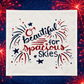 PANEL ONLY: SQUARE Summer Fall Spring Patriotic Military Veteran God Bless USA July 4th Sept 11 Remembrance Independence American Farmhouse America Hymn Song BEAUTIFUL FOR SPACIOUS SKIES