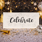 PANEL ONLY: 
RECTANGLE Glitter Holiday Panel:  Graduation, Winter; CELEBRATE