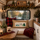 PANEL ONLY:  RECTANGLE Holiday Panel: Vintage, Winter, Jingle All The Way, Caravans, Wreath, Home Sweet Home, Home For The Holidays; CHRISTMAS CAMPER