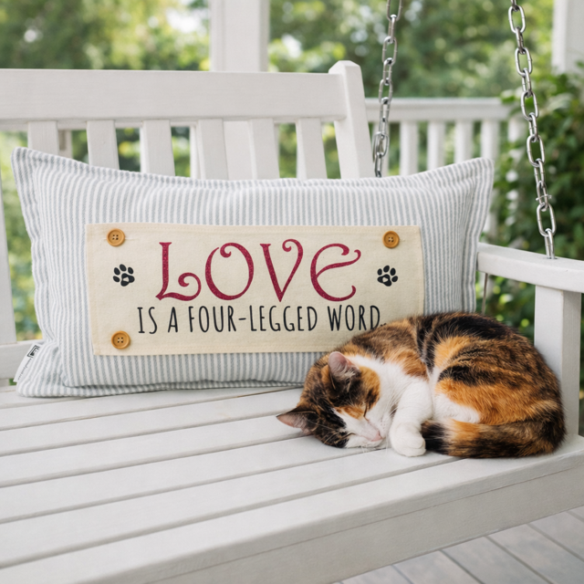 GLITTER PANEL ONLY:  RECTANGLE Glitter Holiday Panel: Winter, Valentines Cherry Love, fur baby(ies) LOVE IS A FOUR-LEGGED WORD