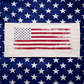 PANEL ONLY: RECTANGLE Summer American America Flag Vintage, White Wash, Faded, Well Loved; OLD GLORY