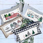 Custom Wedding Gift Bundle:  3 seasons + GINGHAM/BUFFALO CHECK pillow + custom last name panel: 3 BEES BEE KIND / SUNFLOWER JARS / VINTAGE CHRISTMAS TREE TRUCK /CUSTOM LAST NAME PANEL