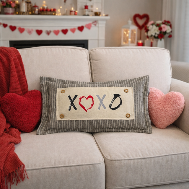 PANEL ONLY:  RECTANGLE 
Holiday Panel: Valentines, Winter, Love, Hugs, Kisses, Passion, Red, Wife Husband, Boyfriend, Girlfriend, Spouse, Kids, Vintage, Farmhouse, Heart; XOXO