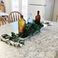 Matching Table Runner: CHARCOAL/CREAM STRIPES RUNNER