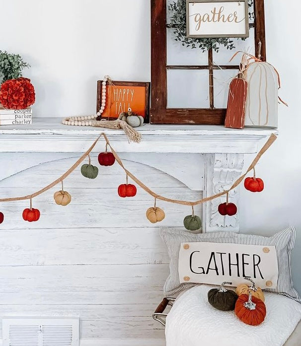 SEASONAL BUNDLE SET: Gray/White Ticking Stripes Pillow (comes with foam insert and these 4 panels in back pocket); Winter Spring Summer Fall Autumn:  THANKFUL PUMPKINS, DEER, BUNNY HOP EASTER, HOME SWEET HIVE BEE