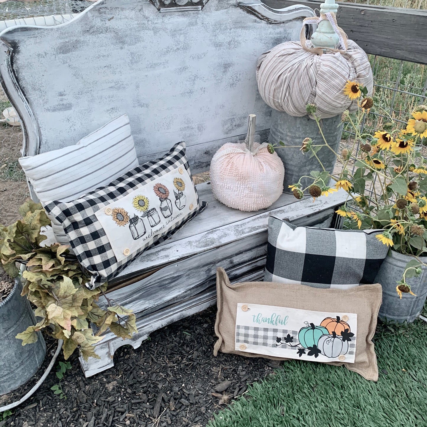 Seasonal Panel: Autumn , Fall; SUNFLOWERS