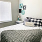 Pillow ONLY (with fluffy insert): Farmhouse Gray/White Ticking Stripes: GRAY/WHITE STRIPES TICKING  PILLOW (with insert)
