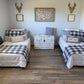 Pillow ONLY (with fluffy insert): Galvinized Charcoal/Cream Farm Stripes: DARK CHARCOAL/CREAM STRIPES PILLOW (with insert)