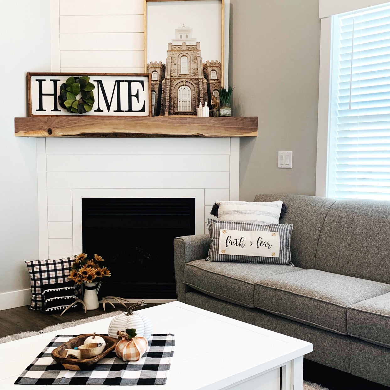 Pillow ONLY (with fluffy insert): Galvinized Charcoal/Cream Farm Stripes: DARK CHARCOAL/CREAM STRIPES PILLOW (with insert)