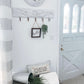 Pillow ONLY (with fluffy insert): Farmhouse Gray/White Ticking Stripes: GRAY/WHITE STRIPES TICKING  PILLOW (with insert)
